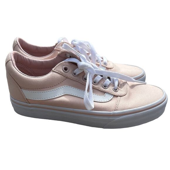 Vans Shoes - Vans Old Skool Sk8-Low Sneakers Pink/White Women's 7, like new Canvas Skate